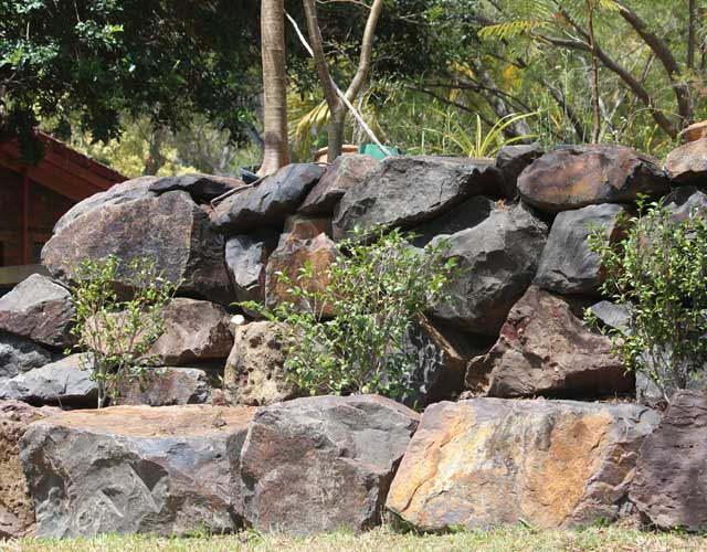 Gold Coast Rock Retaining Wall