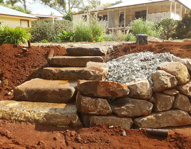 Tamborine Mountain Rock Retaining Wall