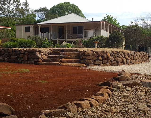 Tamborine Mountain Rock Retaining Wall